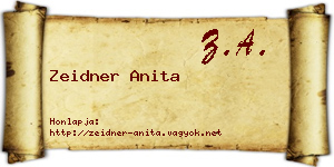 Zeidner Anita névjegykártya